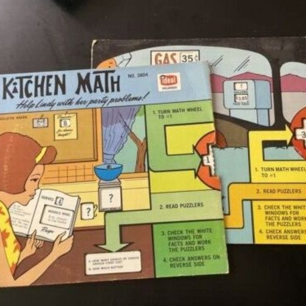 Auto Math AND Kitchen Math - Ideal Spellbinders 1972